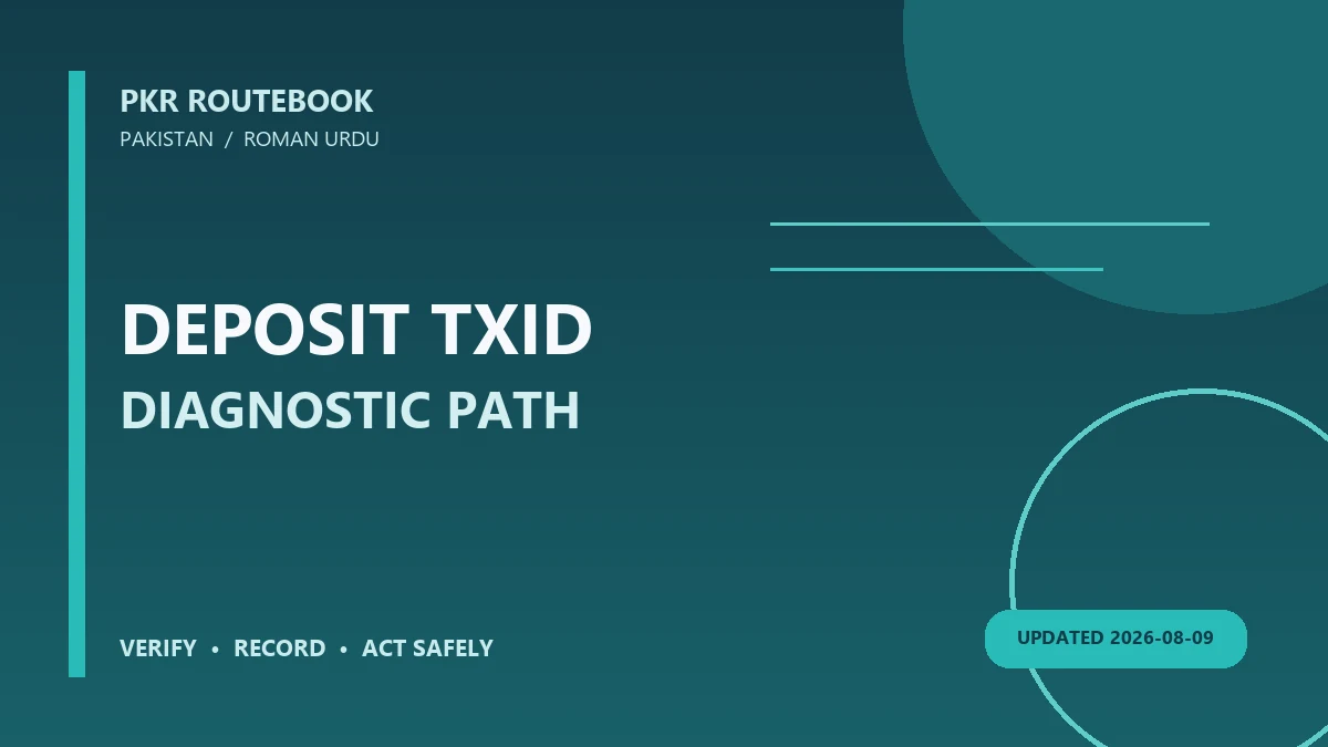 TXID se Binance deposit history tak diagnostic flow