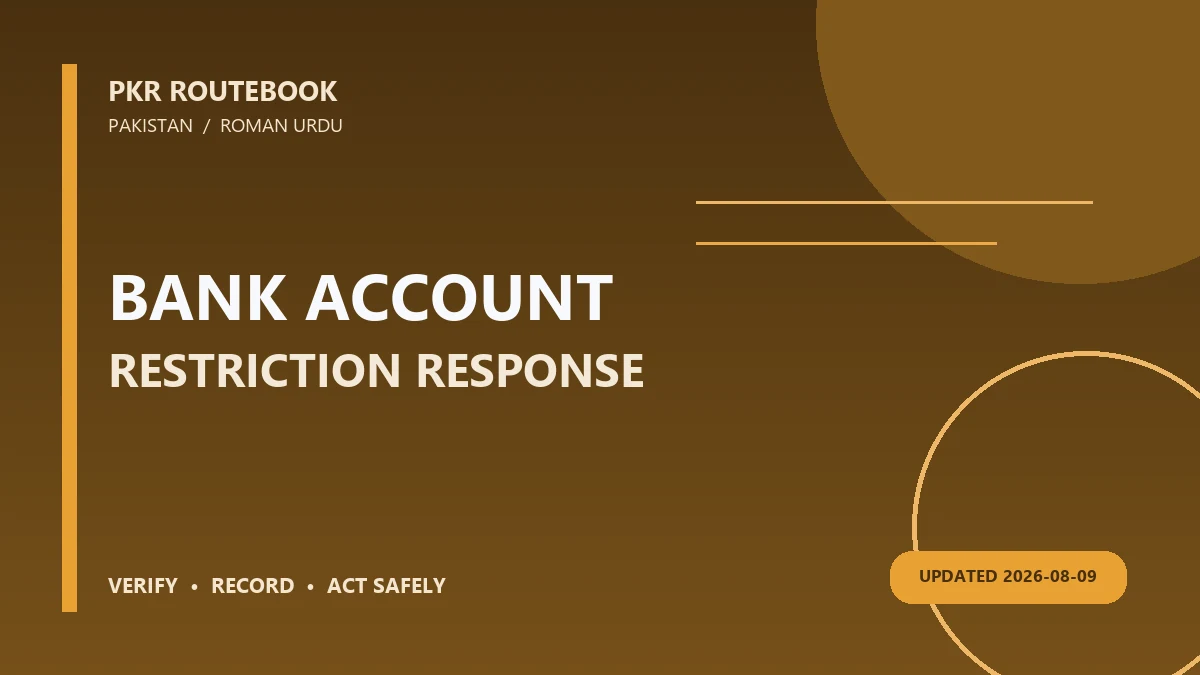 Pakistan P2P bank restriction evidence aur complaint route