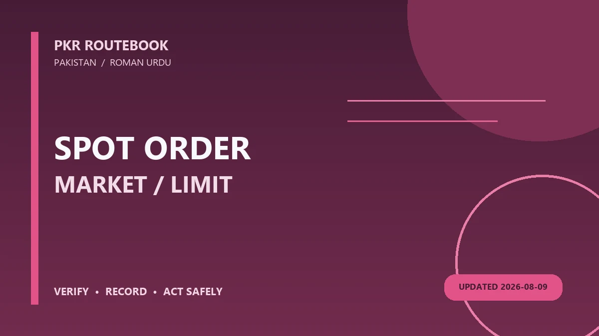 Spot Market aur Limit order ki speed aur price control comparison